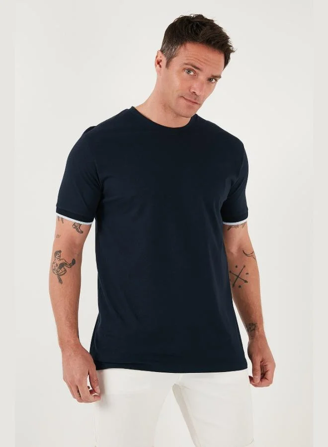 Buratti  Buratti Stretch Cotton Regular Fit Crew Neck T Shirt Men's T SHIRT 5902981 for Men | Best Price UAE