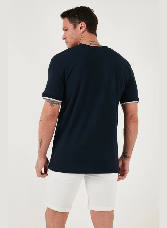 Buratti  Buratti Stretch Cotton Regular Fit Crew Neck T Shirt Men's T SHIRT 5902981 for Men | Best Price UAE