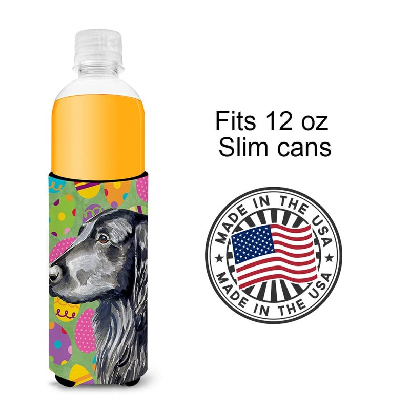 Caroline's Treasures Caroline's Treasures LH9411MUK Flat Coated Retriever Easter Eggtravaganza Ultra Hugger for slim cans Can Cooler Sleeve Hugger Machine Washable Drink Sleeve Hugger Collapsible Insulator Beverage Insula - Image 3