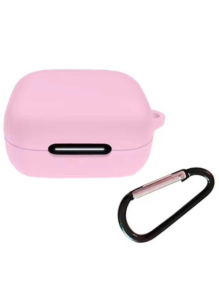 Silicone Case Compatible with Anker Soundcore R50i Nc/P30i Nc, Soft Slim Skin friendly Case Cover Shockproof Protection Cover with Carabiner - Pink