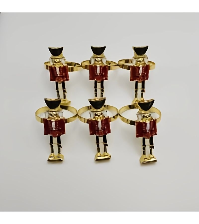 8 Pcs Golden Alloy Napkin Rings For Wedding Party Hotel Table Setting Napkin Holders - Image 4