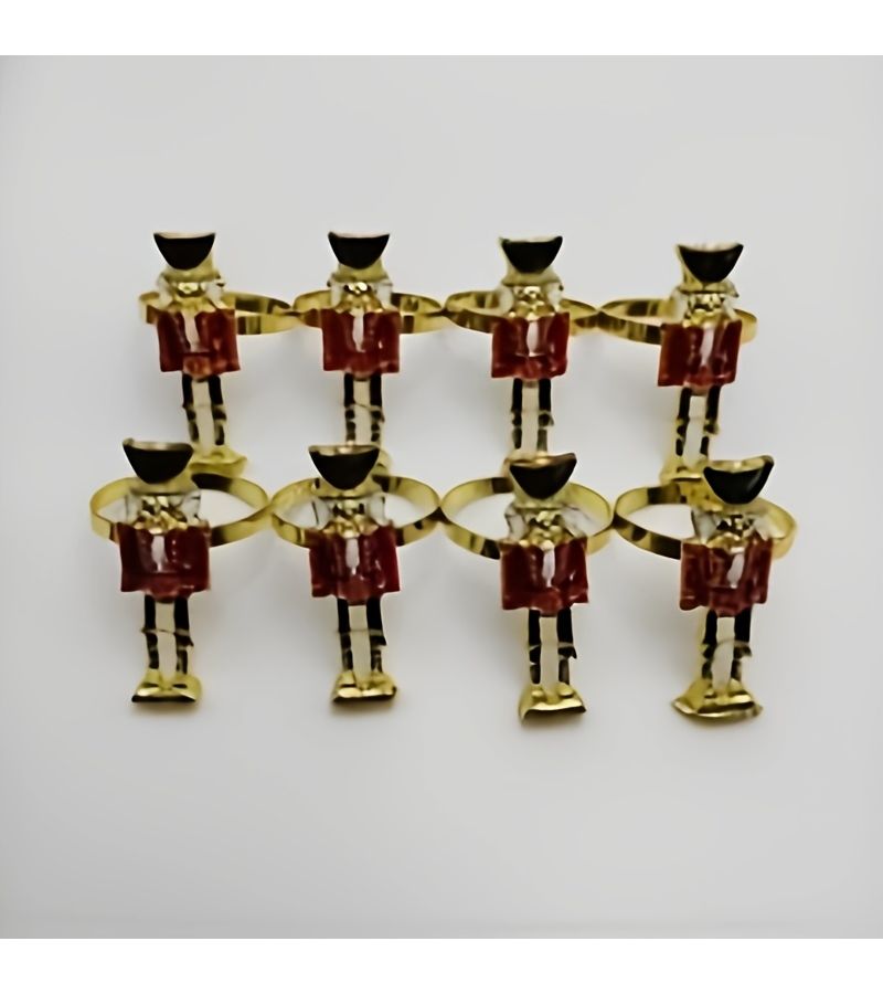 8 Pcs Golden Alloy Napkin Rings For Wedding Party Hotel Table Setting Napkin Holders - Image 2