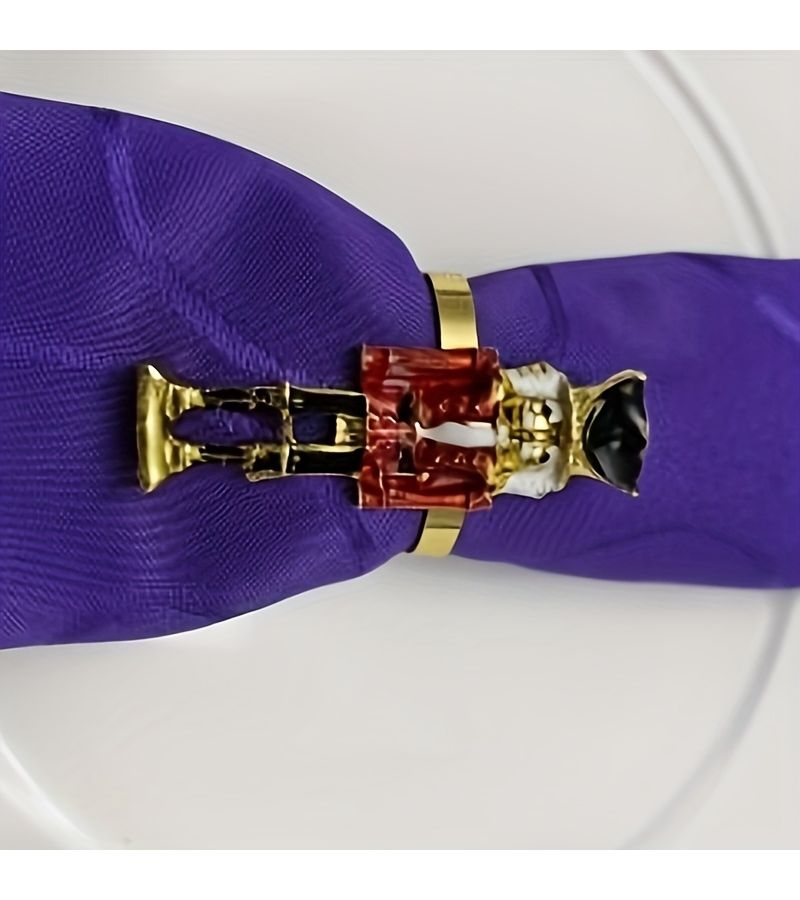 8 Pcs Golden Alloy Napkin Rings For Wedding Party Hotel Table Setting Napkin Holders - Image 5