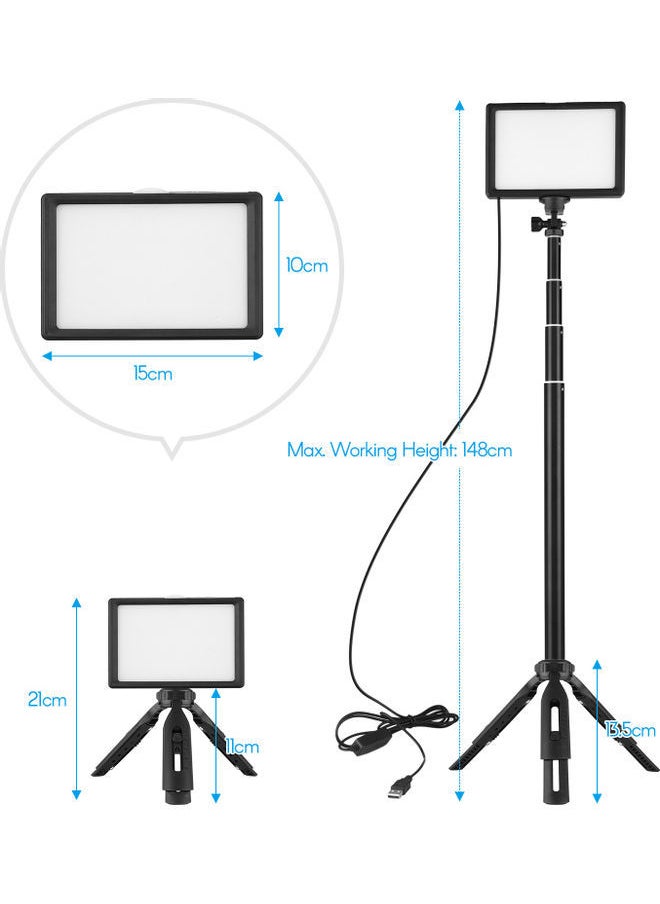 iQeouc - USB LED Video Light Kit Black - Image 1