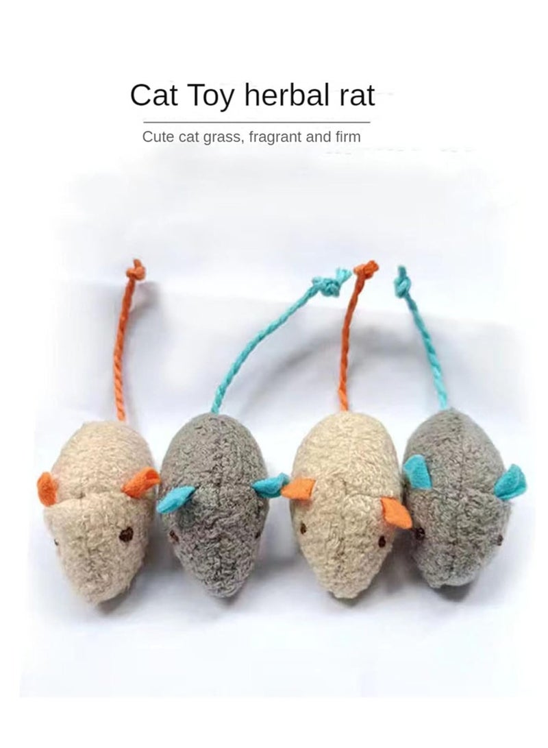 Cat Toy, 6 Pcs Plush Catnip Mice, Soft Interactive Mouse Shaped Cat Toys for Indoor Play, Realistic Design Filled Mice Toys for Small  Medium Breed Cats - Image 5