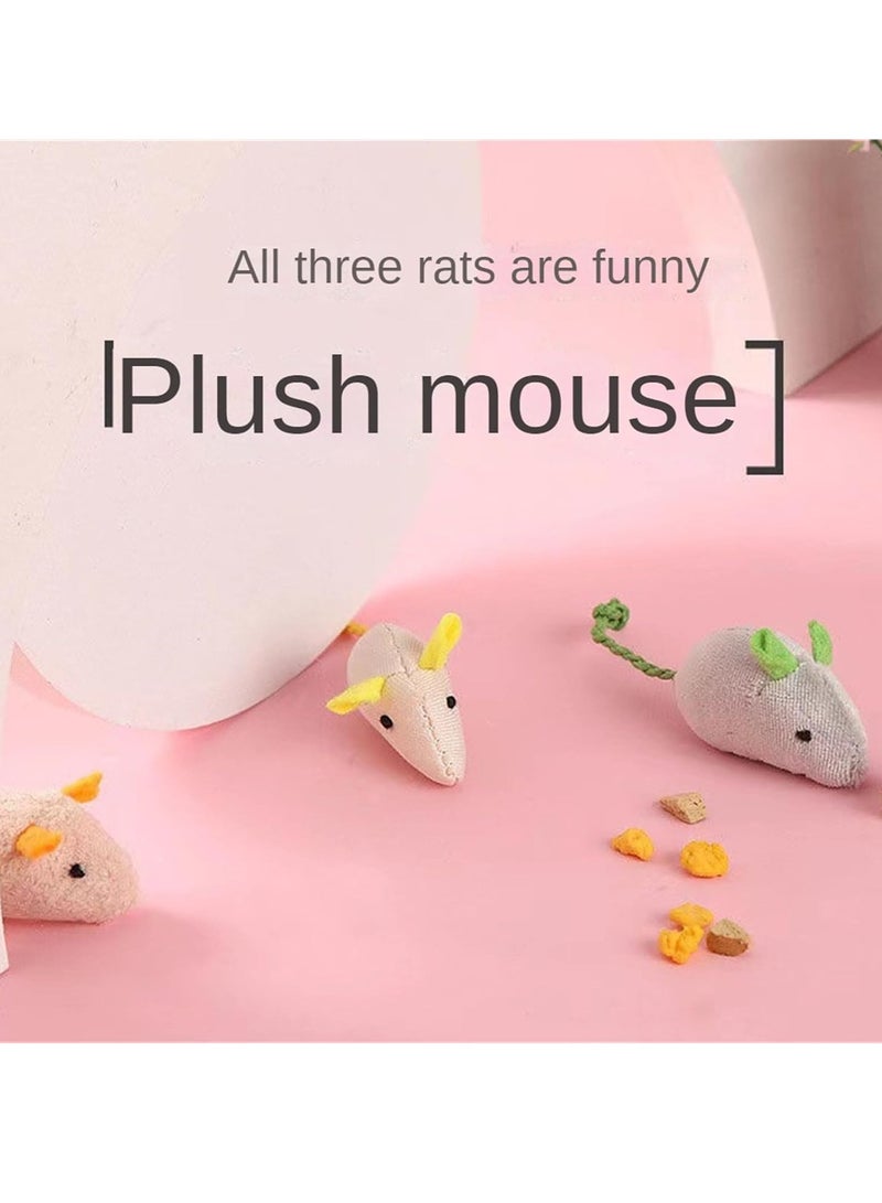 Cat Toy, 6 Pcs Plush Catnip Mice, Soft Interactive Mouse Shaped Cat Toys for Indoor Play, Realistic Design Filled Mice Toys for Small  Medium Breed Cats - Image 4