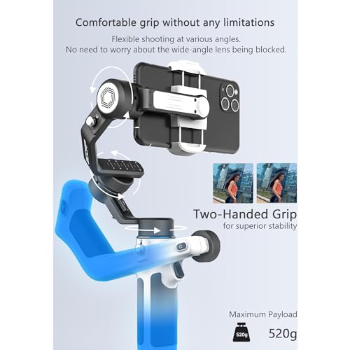 FeiyuTech Mini P Kit[Official] Smartphone Gimbal Stabilizer with Zoom Knob for iPhone&Android,3 Axis Phone Gimbal with Fill Light,AI Tracking,Carry Bag (Mini P KIT:Bag+Light+Tracking Module) - Image 2