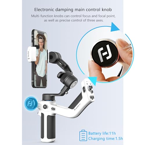 FeiyuTech Mini P Kit[Official] Smartphone Gimbal Stabilizer with Zoom Knob for iPhone&Android,3 Axis Phone Gimbal with Fill Light,AI Tracking,Carry Bag (Mini P KIT:Bag+Light+Tracking Module) - Image 4