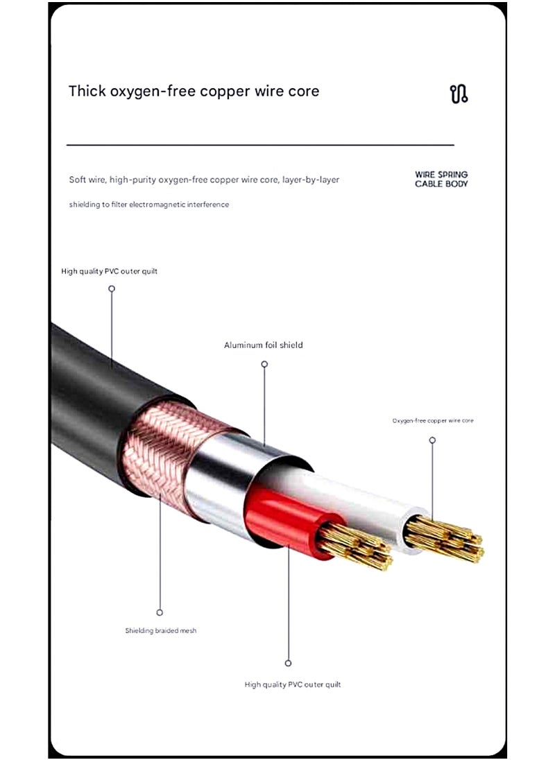 اليكليڤ كابل صوتي 6.5 مم إلى XLR أنثوي - كابل ميكروفون مخصص لجهاز خلط الصوت الاحترافي، مختار من NOON في السعودية  - Image 5