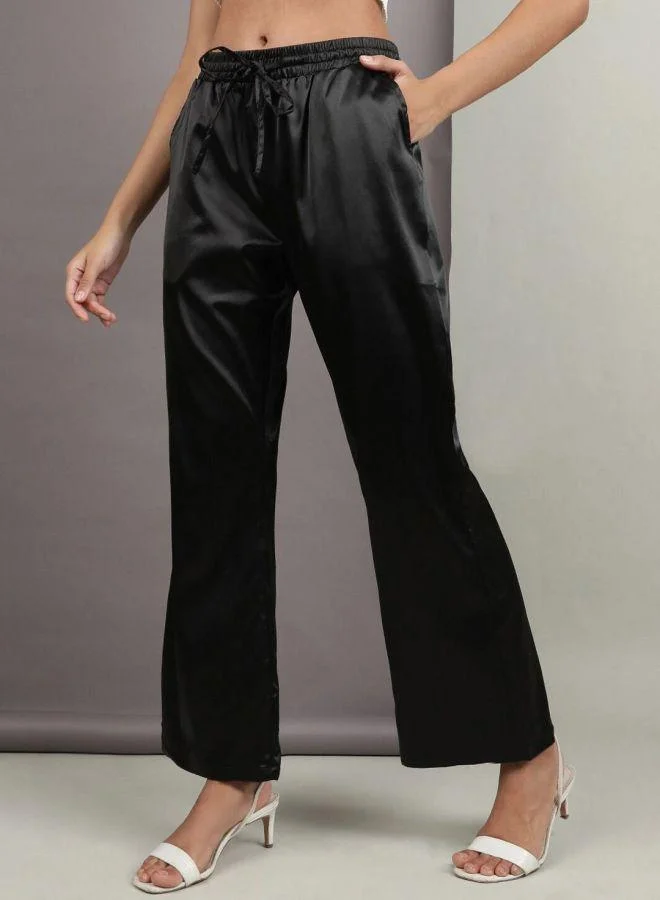 Freehand  Women Flared Solid High-Rise  Pants for Women | Best Price UAE
