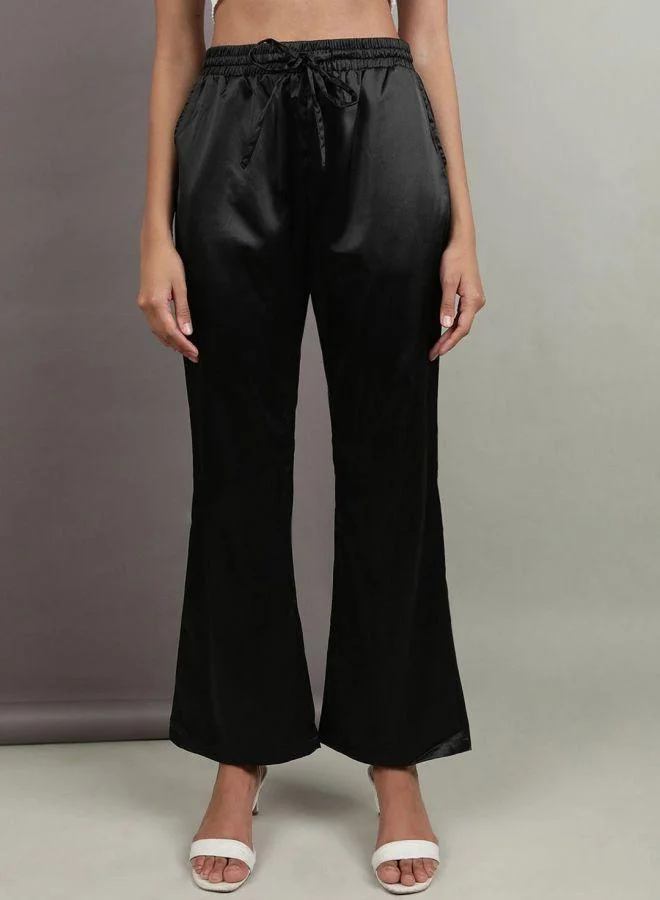 Freehand  Women Flared Solid High-Rise  Pants for Women | Best Price UAE