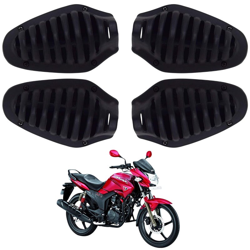 Ramanta Indicator Grill Set Plastic Indicator Grill Set for Hero Hunk (Black) Set of 4 PCs - Image 1