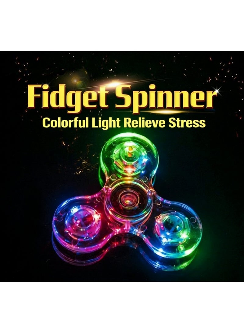 Goolsky Colorful Finger Spinner, Glowing Rotating Novelty Fidget Spinner, Fun Party Favor,Carnival, New Year, Birthday Gift, Party Favor, Fun Game Time, Safe Material, Durable Design, Cool Toy, Kids' Small Toy - Image 3