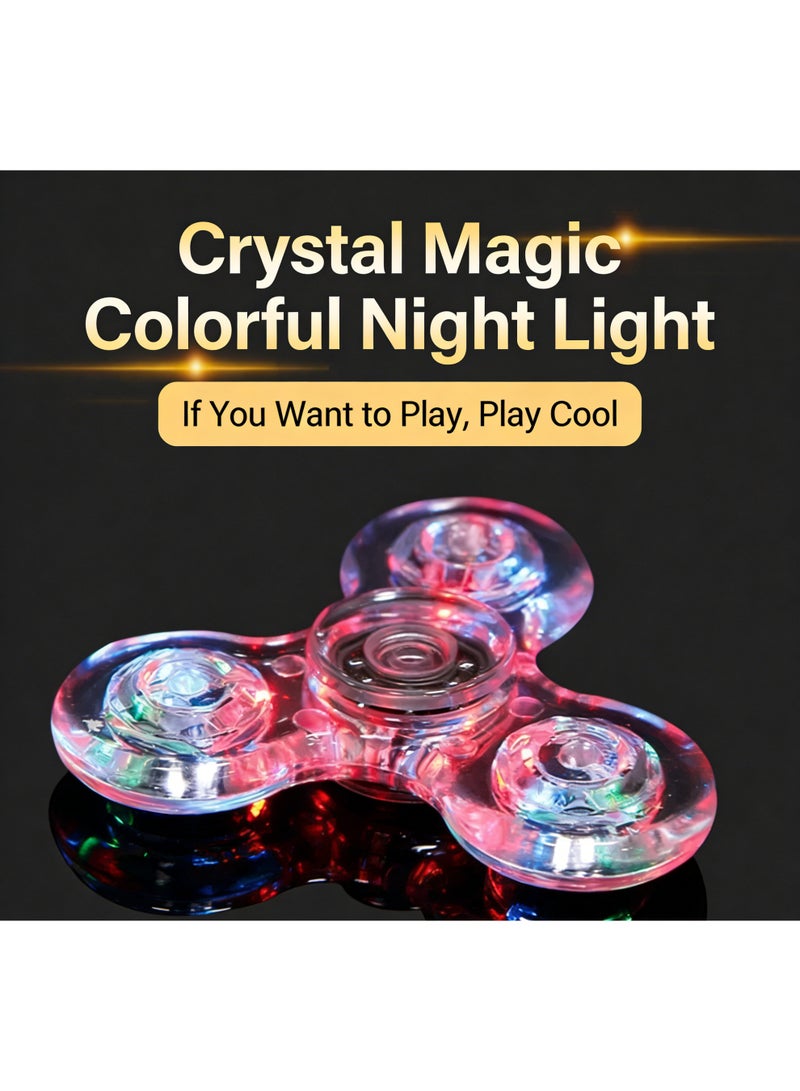 Goolsky Colorful Finger Spinner, Glowing Rotating Novelty Fidget Spinner, Fun Party Favor,Carnival, New Year, Birthday Gift, Party Favor, Fun Game Time, Safe Material, Durable Design, Cool Toy, Kids' Small Toy - Image 2