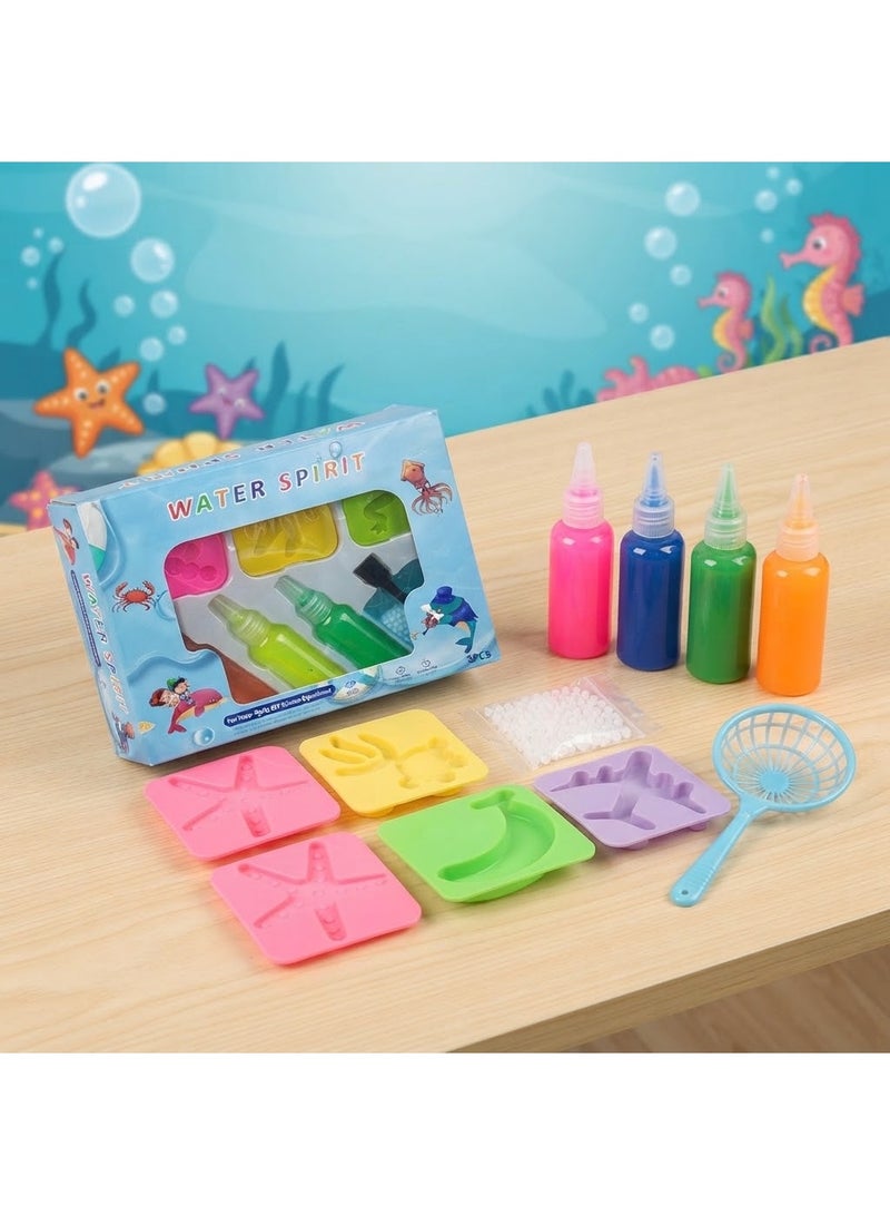StarKids A comprehensive set of scientific and artistic experiments featuring three bottles of liquid for creating gel shapes and magical aquatic creatures in an interactive way; specially designed to develop children's creative skills, boost their imagination, and provide hours of fun, educational play at home. - Image 1