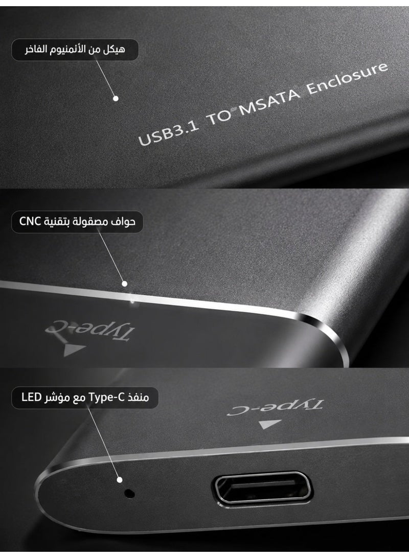 Slim  External Hard Drive | Portable Metal Shell HDD with 8MB Cache & 3600RPM Speed | No External Power Needed External Storage Drive with LED Indicator - Image 3