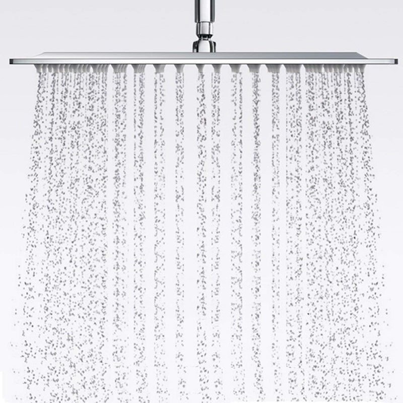 Buenos Buenos BSOHUS-6 High Grade Stainless Steel Square Ultra Slim Thin High Pressure Rainfall Over Head Bath Shower Head for Bathroom (8x8 inch Shower with 15 inch Arm) - Image 1