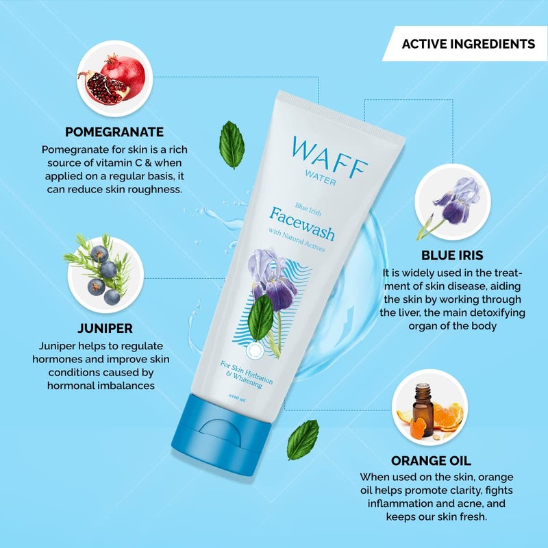 WAFF Pomegranate Face Wash Hydrating soothing Deeply nourishes brightens Enriched with essential oils for a natural glow No artificial fragrance Sulfatefree parabenfree vegan Unisex all skin types - Image 3