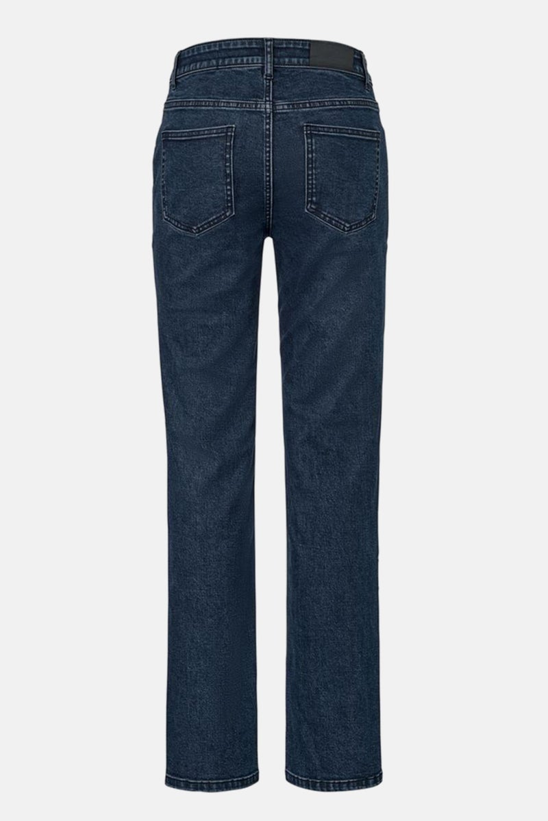 Tchibo Women Regular Fit Washed Stretchable Jeans, Navy  - Image 4