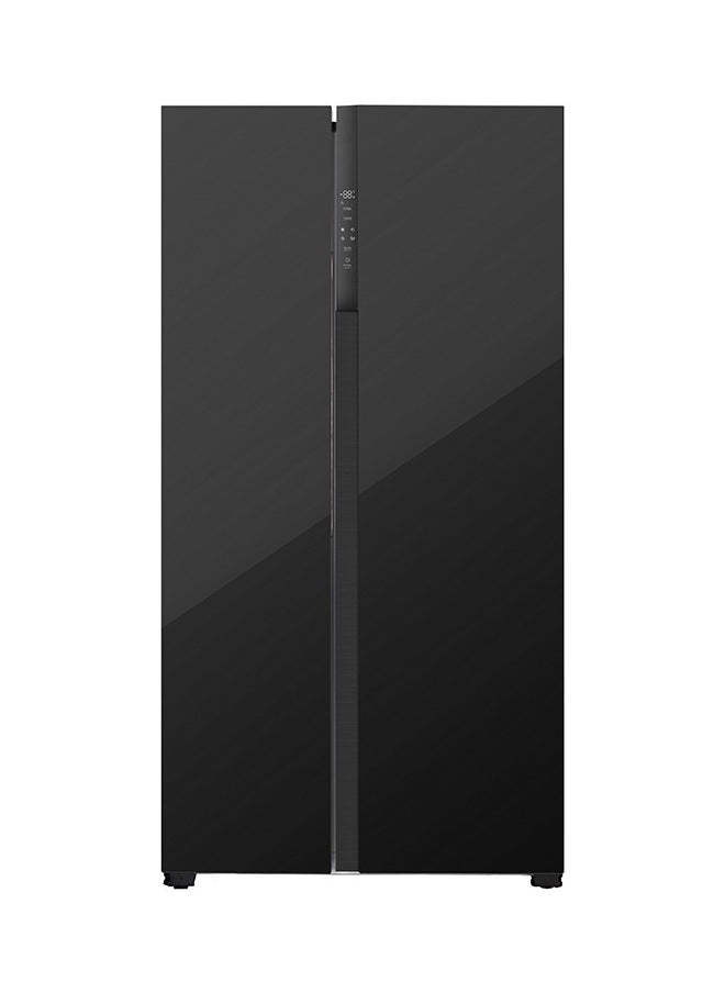 ClassPro Side by side Refrigerator 12.2Cuft Freezer 6.6Cuft Premium Black Glass Door Inverter  - Image 1