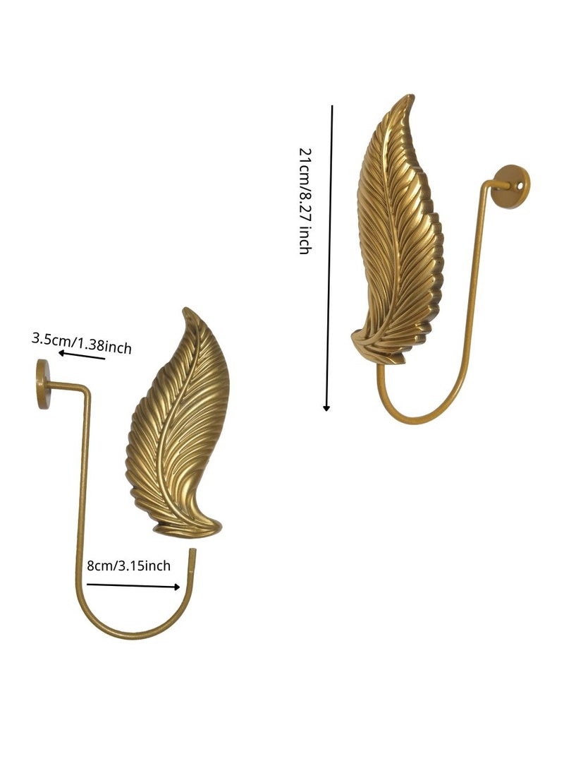 QBAID مساند ستائر عدد 2 – خطافات جدارية لتثبيت الستائر وإضفاء لمسة ديكور أنيقة - Image 3