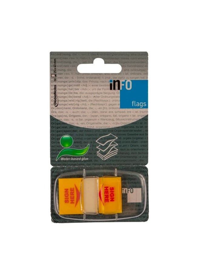 Info 7729-11 Sticky Flags Dispenser, "Sign Here", incl. , 50 Sheets - Image 1
