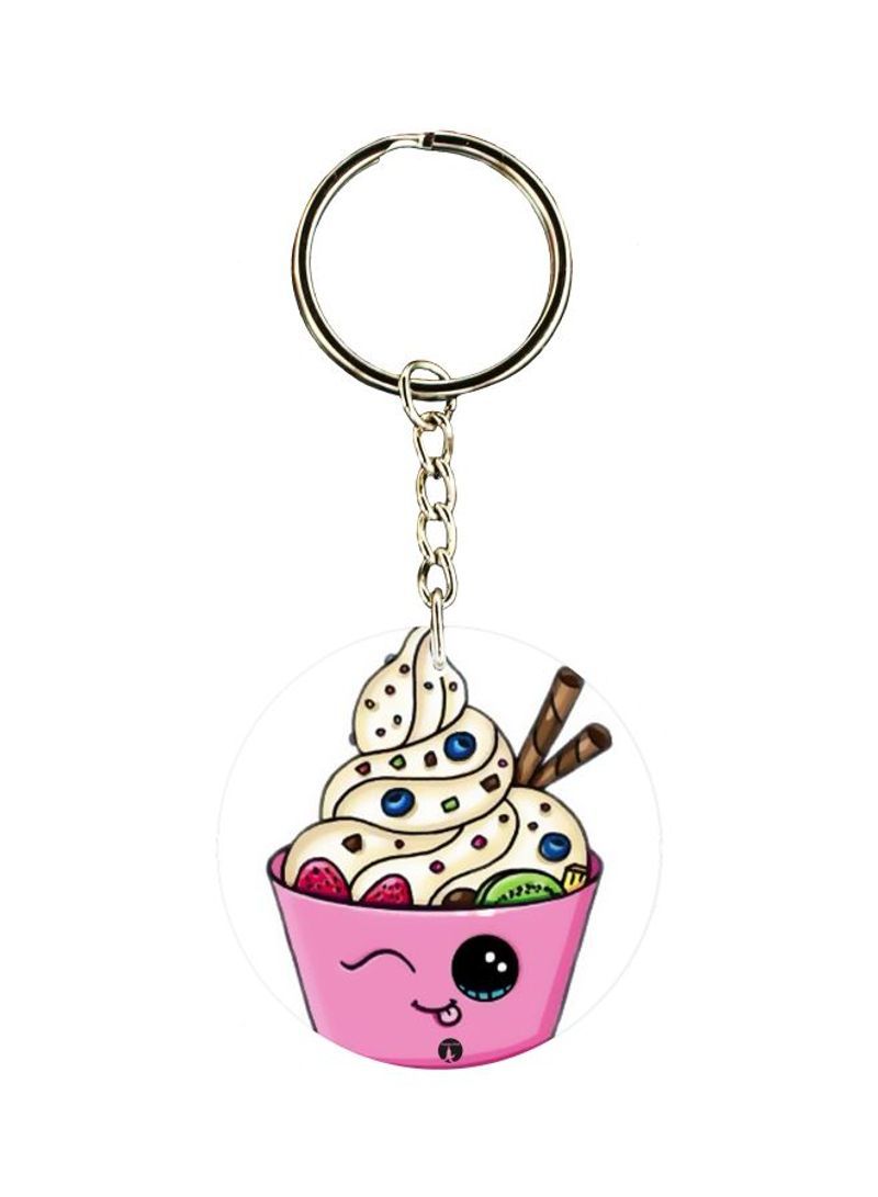 RKN Double Side Ice Cream Printed Keychain
