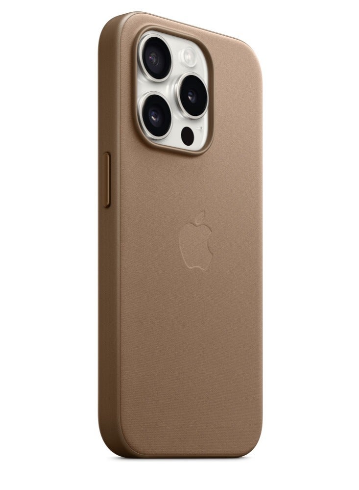 Techie حافظة FineWoven لهاتف Apple iPhone 15 Pro Max مع MagSafe - بني رمادي - Image 3