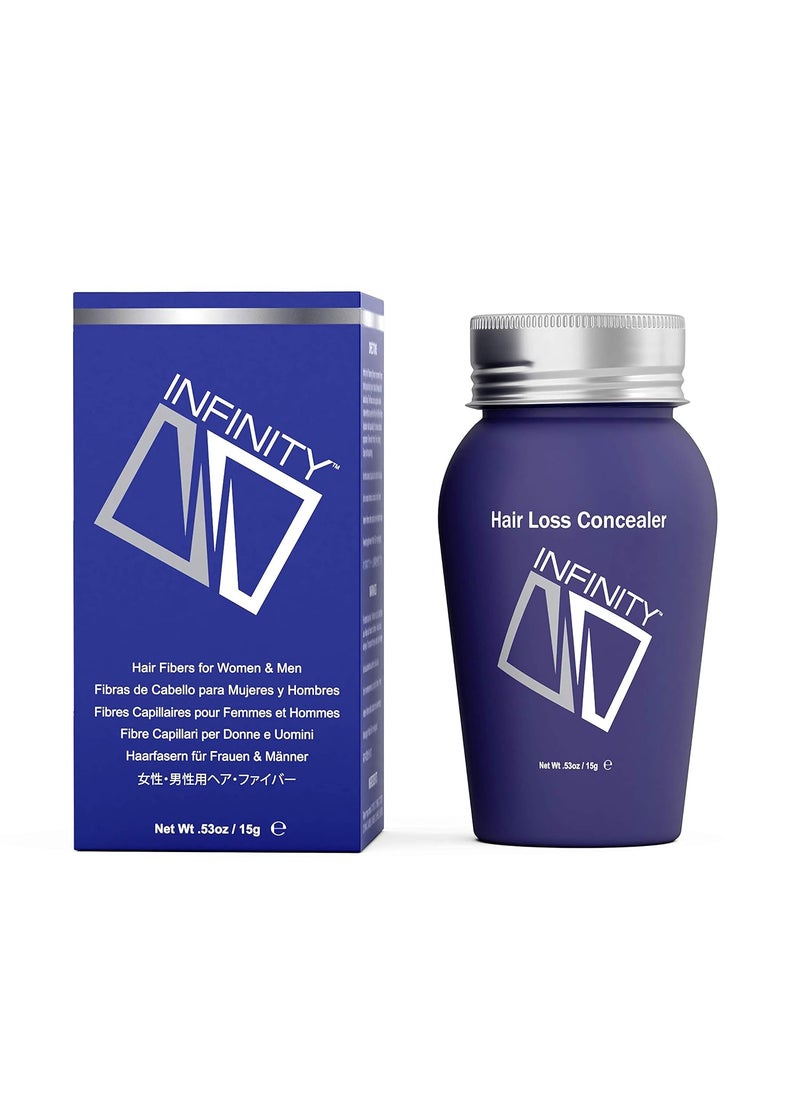 Infinity - Infinity Hair Fiber - Hair Loss Concealer - Hair Thickening Fiber for Men & Women – Grey,15g - Image 1