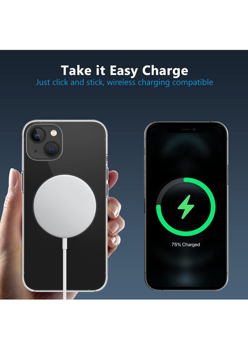 Houmt iPhone 14 Magnetic Case Slim Crystal Clear Yellow Resistant Anti-Scratch Shockproof Protective Case Cover for iPhone 14 6.1 inch - Image 5