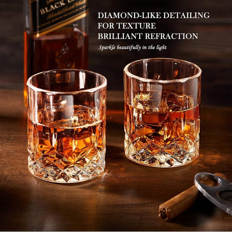 EXOMOON EXOMOON Whiskey Decanter Set with Glasses,Crystal Whiskey for Men with 4 Glasses and 8 Whiskey Stones,Liquor Decanter of Birthday Gifts for Men Boss Husband,Bourbon Decanter Set for Home Bar  - Image 3