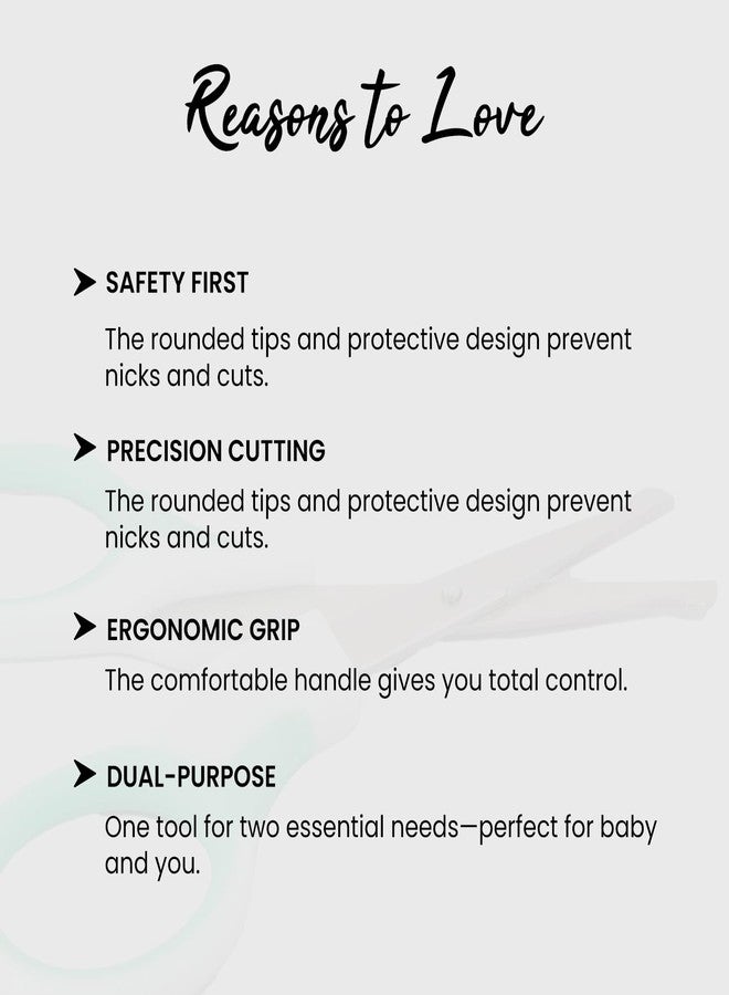 MiDazzle Safety Scissors for Face - Precision Grooming Scissors with Rounded Tip & Protective Cap - Facial Hair Scissors for Eyebrows, Nose, and Ear Hair - Compact, Safe & Travel-Friendly - Image 5