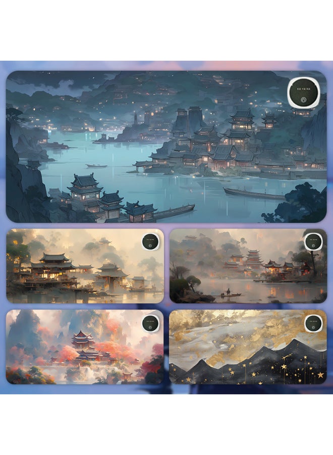 Ink Landscape Heating Heating Pad Warm Table Mat Office Computer Desktop Heating Mouse Pad-Color:800x330mm-Pattern:Jr-ink Scenery 110  - Image 2
