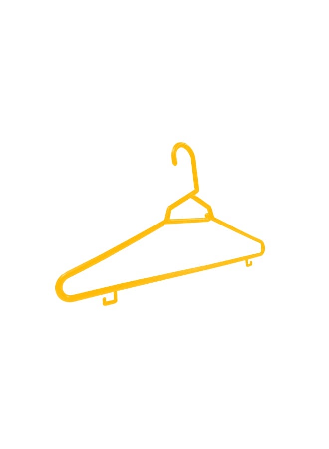 Ethic Solutions 18pcs of 17" Plastic Round Hangers – 17 Inch Length x 8.9 Inch Height – Durable Clothes Hangers for Shirts, Pants, Coats, Closet & Retail Use – Yellow - Image 3