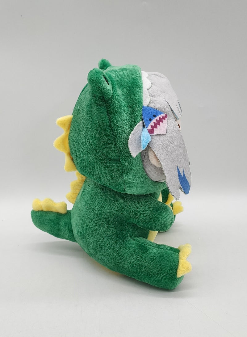 general New dino gura plush shark baby little gura green gura plush toy doll, doll for fans, home decoration (22cm) - Image 2