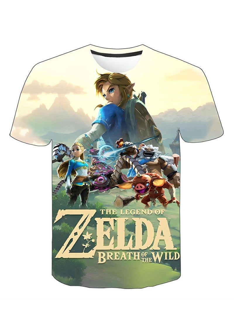 Game Zelda Breath of the Wild 3D digital printing personalized breathable children's T-shirt  - Image 1