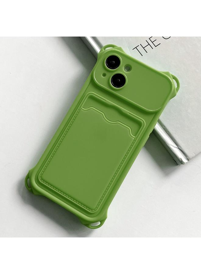 Case For iPhone 14 Plus Shockproof Card Slot Frosted TPU Phone Case