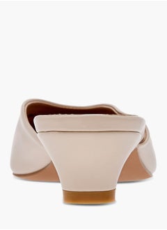 Celeste Women's Solid Pointed Toe Slip-On Mules with Kitten Heels  - Image 5