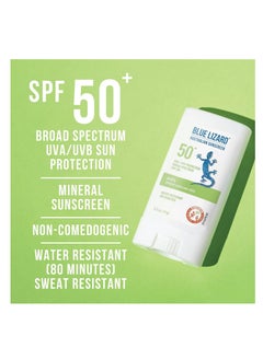 BLUE LIZARD BLUE LIZARD Mineral Sunscreen Stick with Zinc Oxide SPF 50+ Water Resistant UVA/UVB Protection Easy to Apply Fragrance Free, Kids, Unscented, 0.5 oz  - Image 2