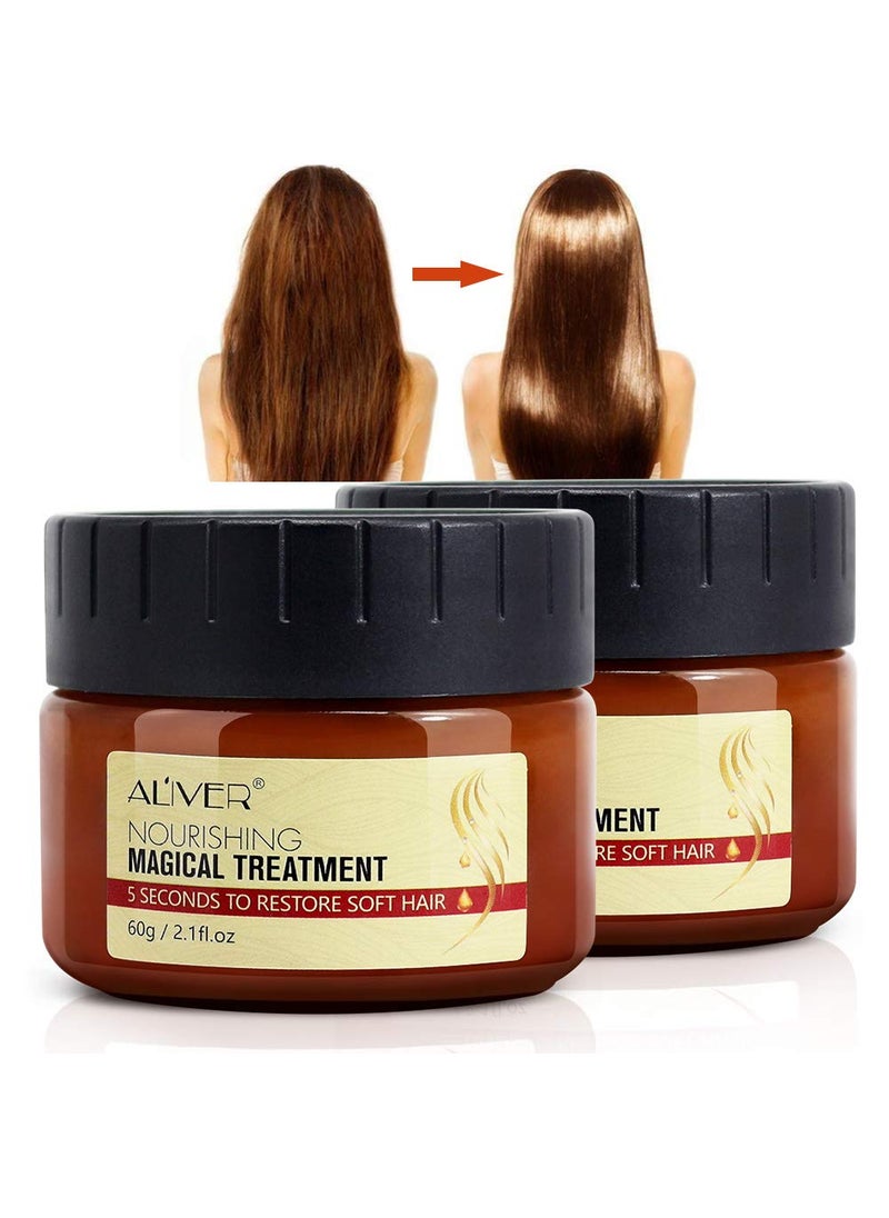 NIFEISHI - NIFEISHI Magical Keratin Hair Treatment Oil, 2pcs Advanced Molecular Hair Roots Professtional Hair Conditioner, 5 Seconds to Restore Soft Hair, Deep Suitable for Dry & Damaged Hair-60ml - Image 1