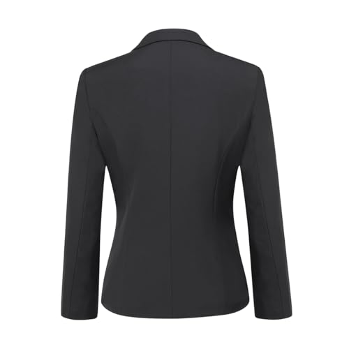YUNCLOS Women's 2 Piece Office Lady Business Suit Set Slim Fit Blazer Pant, X-Large, Black - Image 4
