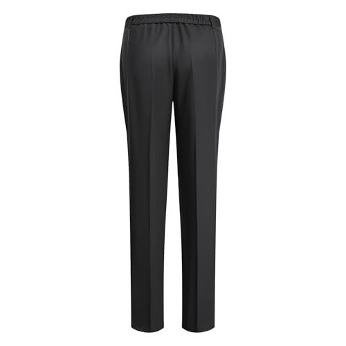 YUNCLOS Women's 2 Piece Office Lady Business Suit Set Slim Fit Blazer Pant, X-Large, Black - Image 5