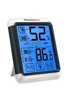 ThermoPro Tp55 Digital Hygrometer Indoor Thermometer Humidity Gauge With Jumbo Touchscreen And Backlight Temperature Humidity Monitor  - Image 1