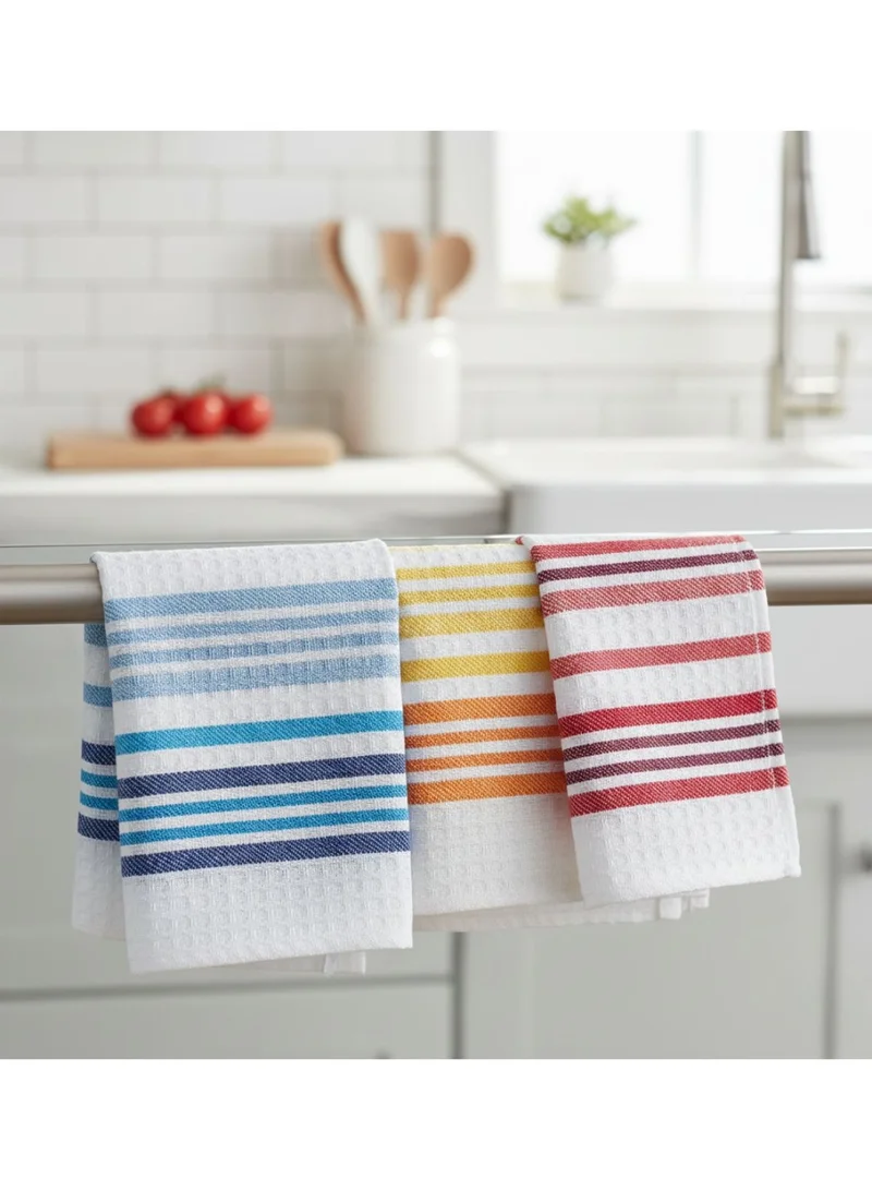 1 تشيس منشفة مطبخ بنقشة خلية النحل 8 قطع (38 × 64 سم)