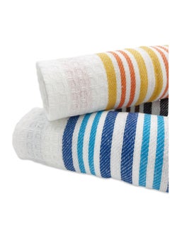 Honey Comb Stripe Kitchen Towel Pack of 8 (38 x 64 CM) - pzsku/Z61D3CD53FEFD3C378717Z/45/_/1646901004/65b2bdc8-a964-461e-a99c-c8e2ff40a0b9