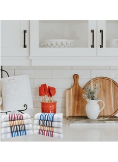 Honey Comb Stripe Kitchen Towel Pack of 8 (38 x 64 CM) - pzsku/Z61D3CD53FEFD3C378717Z/45/_/1646901004/efaf27e3-28a7-4097-a3be-c8f1ad5084c6