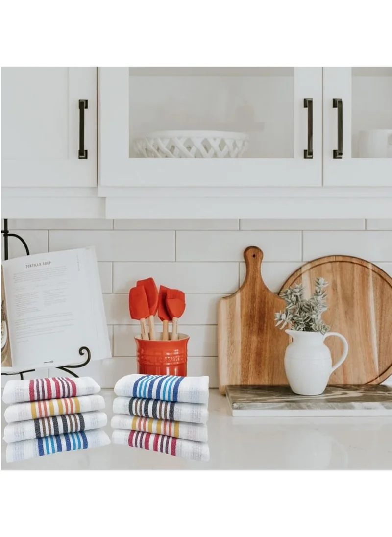 1 تشيس Honey Comb Stripe Kitchen Towel Pack of 8 (38 x 64 CM)
