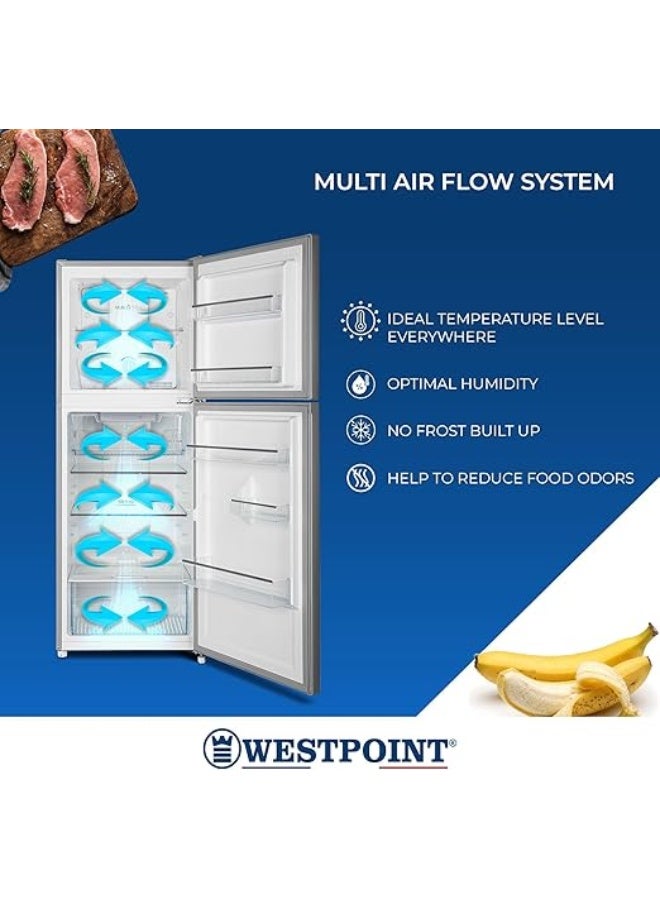 Westpoint 600 Liters Double Door Refrigerator, Frost Free Technology, 2 Vegetable Drawers, Fresh Zone Compartment, Twister for Ice Cubes, WNN-7023EIV 700 L WNN-7023EIV silver - Image 5