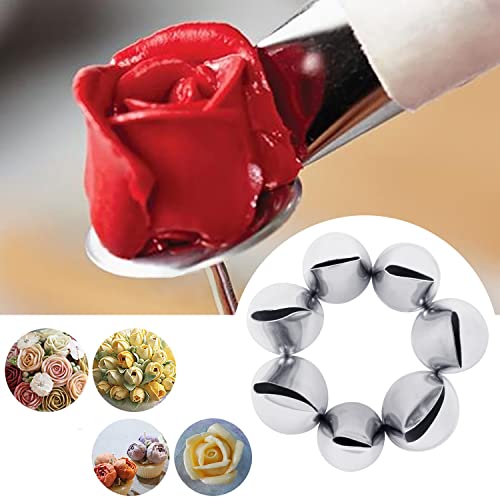 Hendiy 7Pieces/set Cake Decorating Tips Set Cream Icing Piping Fondant Rose Nozzle Pastry Tools Fondant Decorating Tools - Image 2
