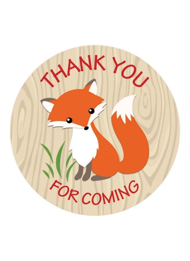 DISTINCTIVS Woodland Fox Thank You For Coming Stickers 1.75 In 40 Labels  - Image 2